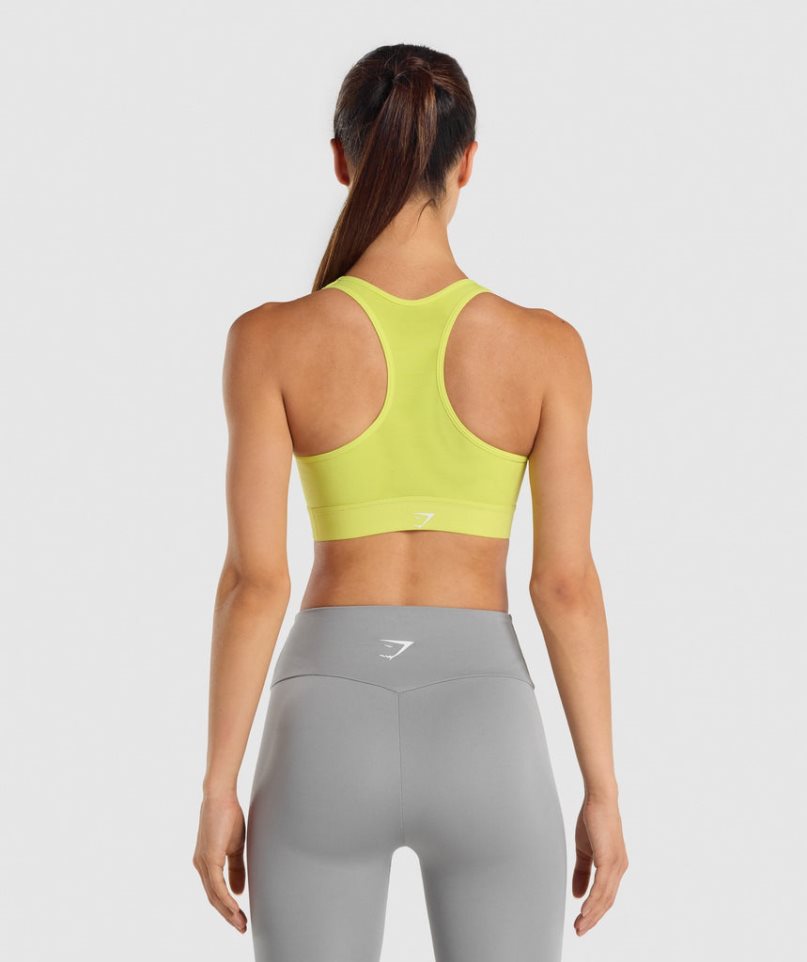 Staniki Sportowe Gymshark Lekkie High Support Damskie Żółte | PL 906CBX